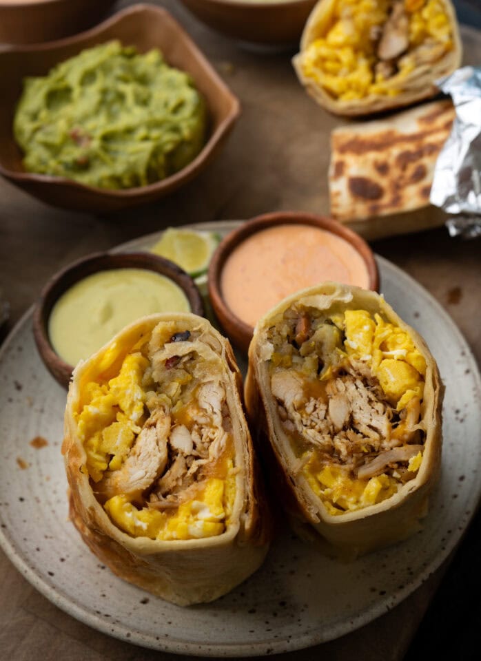 High Protein Meal Prep Breakfast Burritos