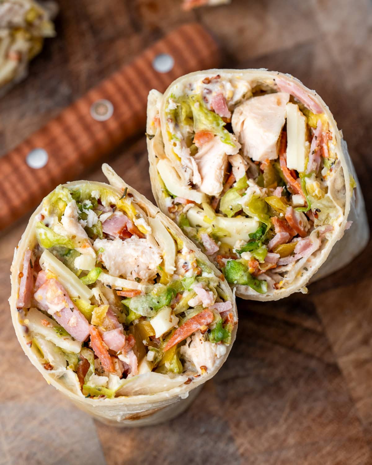 Italian Grinder Chicken Wraps