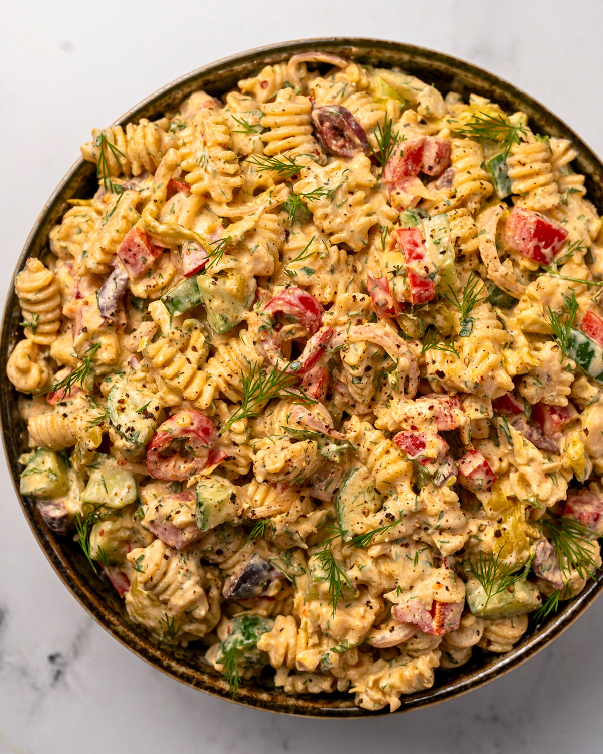 Creamy Feta Pasta Salad