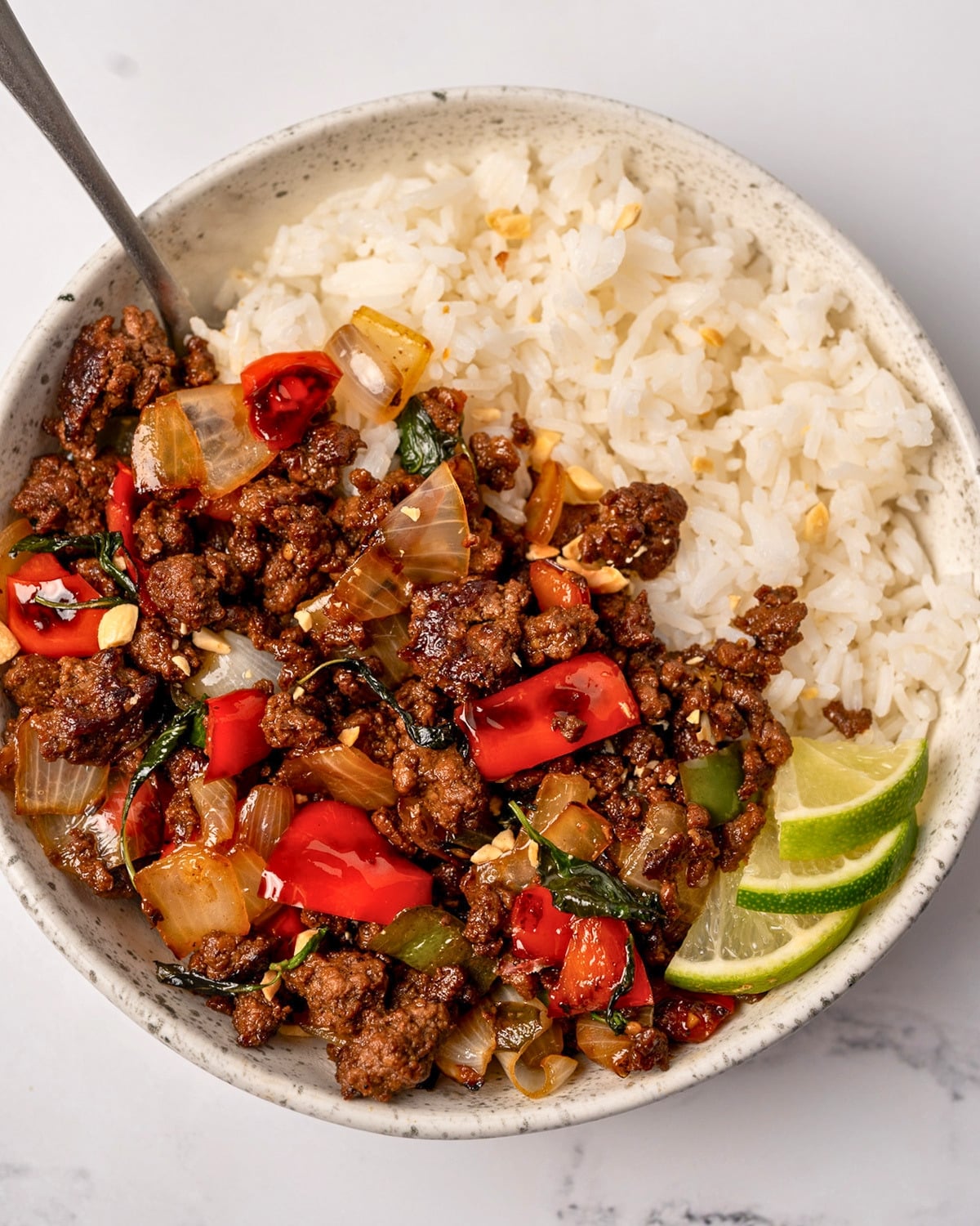 Thai Basil Beef Bowls