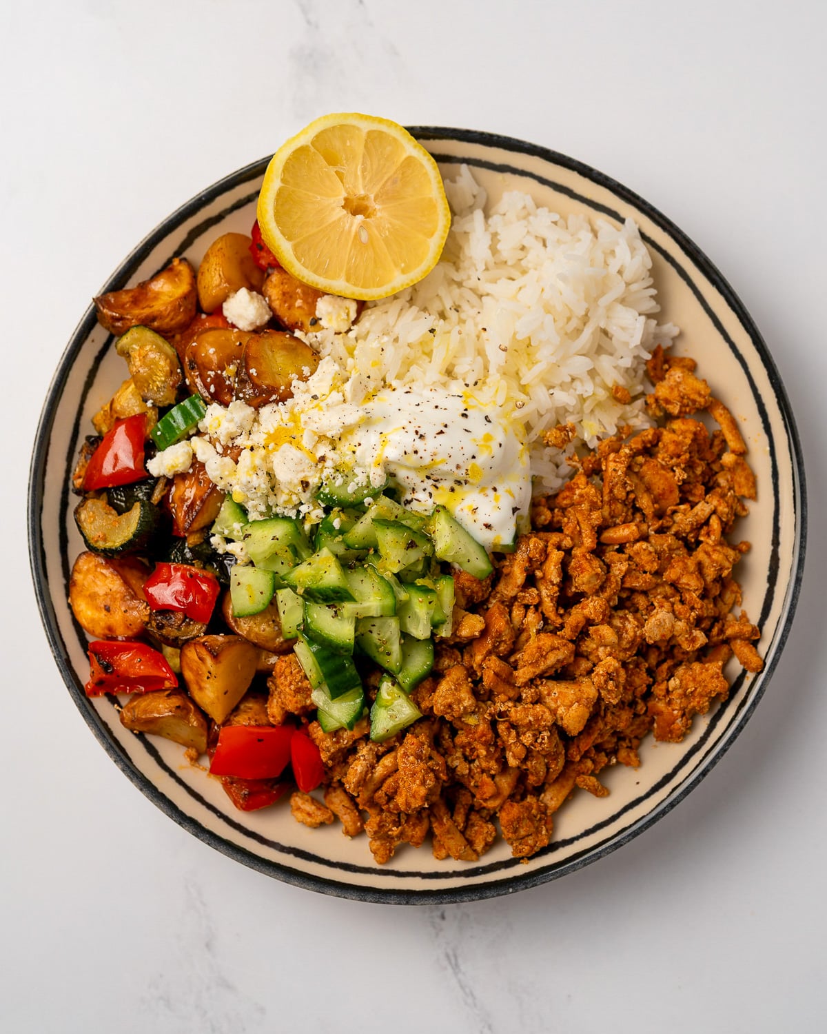 Ground Chicken Shawarma Bowls