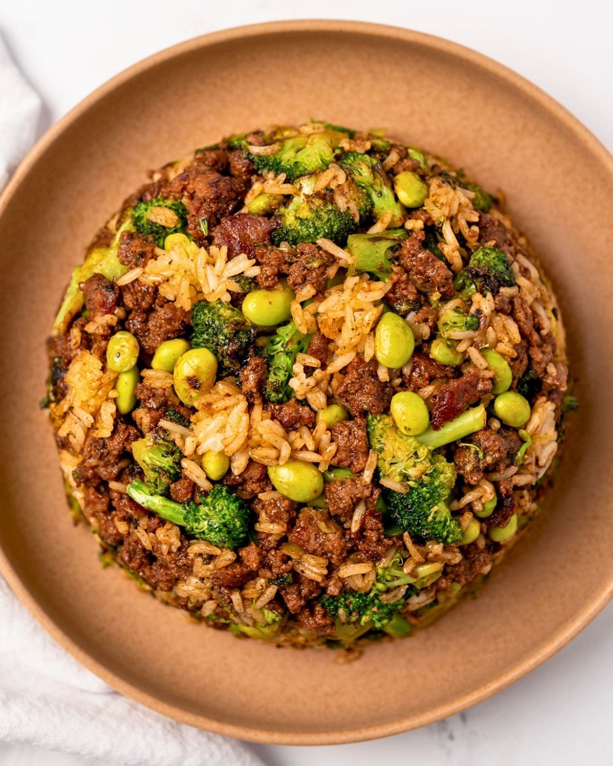 Ground Beef and Broccoli Fried Rice