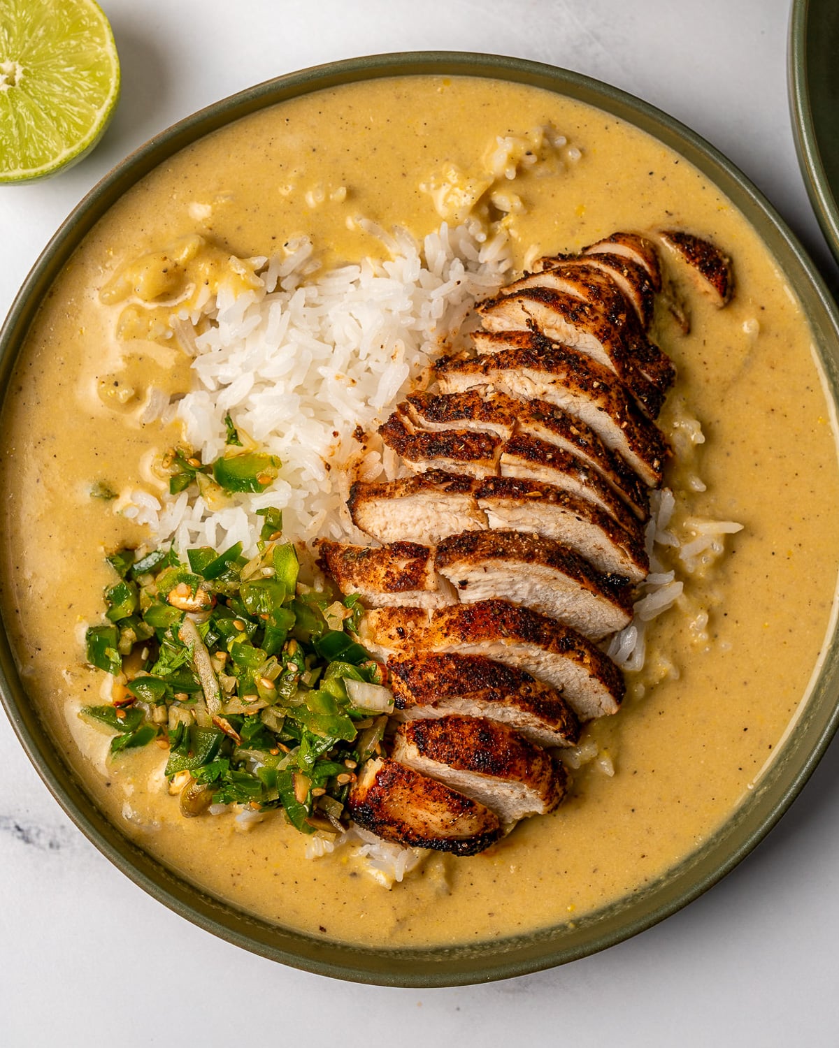 Creamy Corn and Jalapeño Brothy Rice