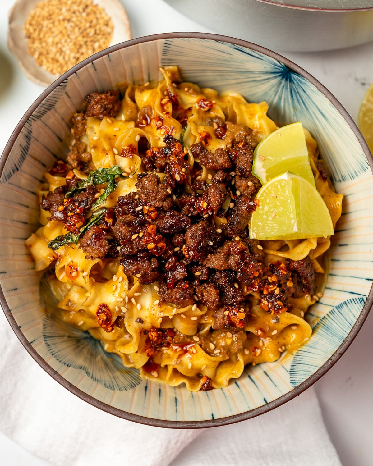 Coconut Curry Noodles with Crispy Beef